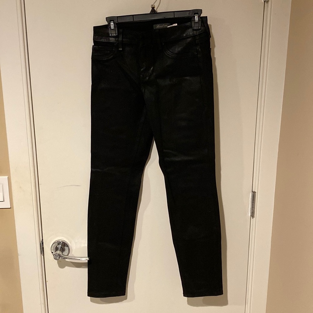 Black jeans stretchy feels like leather